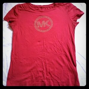 Women's Michael Kors Red Sequin T-Shirt